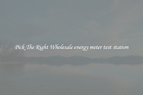 Pick The Right Wholesale energy meter test station