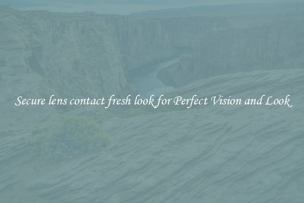 Secure lens contact fresh look for Perfect Vision and Look