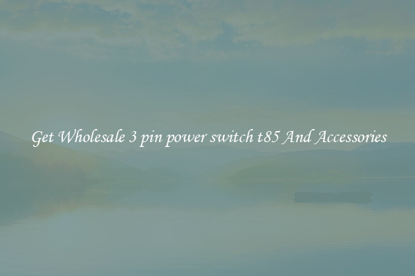 Get Wholesale 3 pin power switch t85 And Accessories