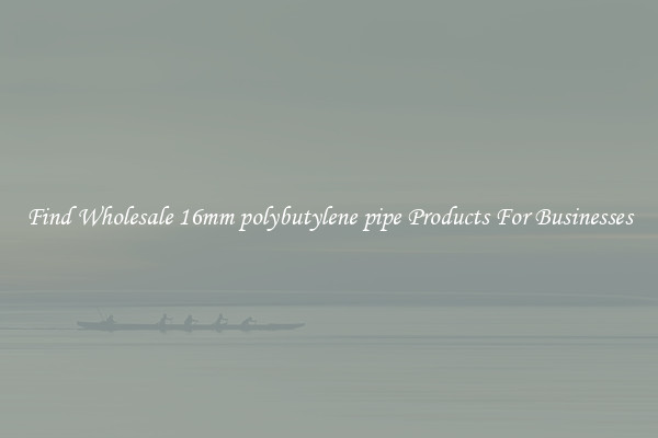 Find Wholesale 16mm polybutylene pipe Products For Businesses