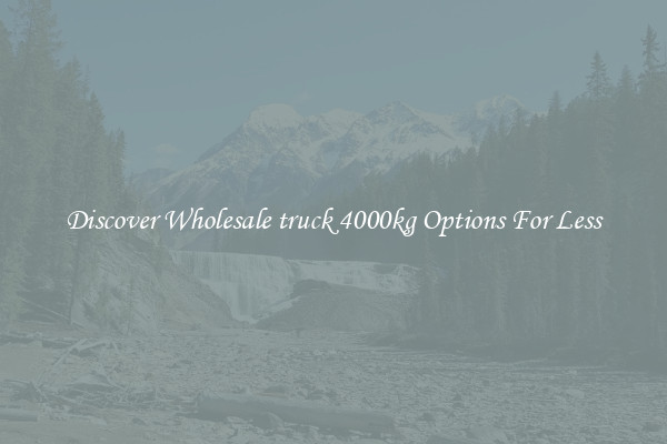 Discover Wholesale truck 4000kg Options For Less