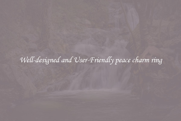 Well-designed and User-Friendly peace charm ring