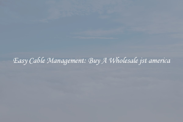 Easy Cable Management: Buy A Wholesale jst america