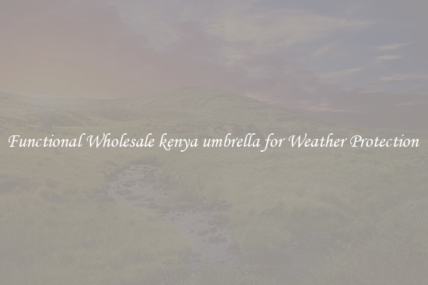 Functional Wholesale kenya umbrella for Weather Protection 